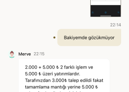 2000 tl yatırdım sonra bende aktif olabilmem için tekrar para …